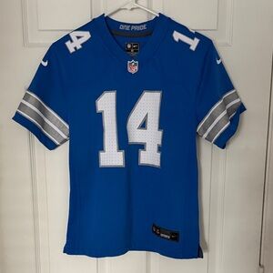 Detroit Lions - St Brown - Nike Blue and Silver NFL Jersey
